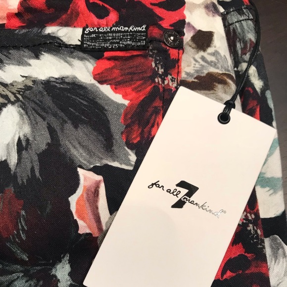 NWT 7 For All Mankind GORGEOUS floral jeans. Sz24 - Picture 8 of 8